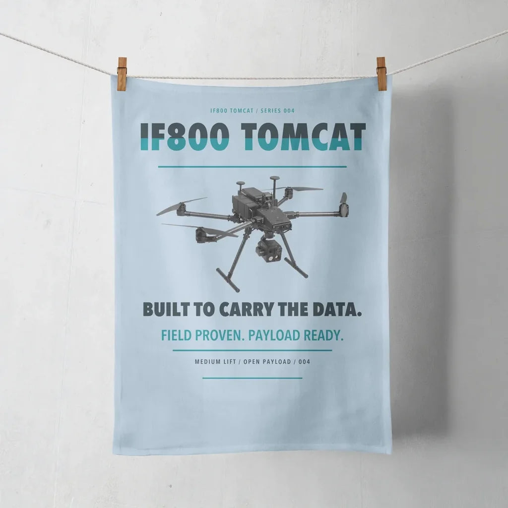 Inspired Flight IF800 Tomcat design on light blue towel