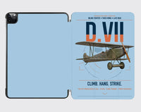Thumbnail for Fokker D.VII design on light blue ipad tablet case