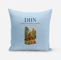 Thumbnail for Dothan Regional Airport (DHN) design on light blue pillow