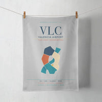 Thumbnail for Valencia Airport (VLC) design on light gray towel