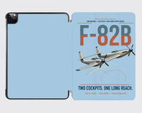 Thumbnail for F-82B Twin Mustang design on light blue ipad tablet case