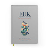 Thumbnail for Fukuoka Airport (FUK) design on light gray notebook