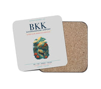 Thumbnail for Bangkok Suvarnabhumi Airport (BKK) design on light gray 1 piece coaster