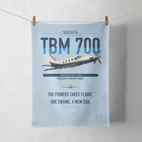 Thumbnail for Socata TBM 700 design on light blue towel