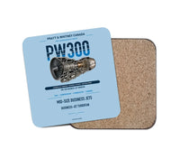 Thumbnail for PW300 design on light blue 1 piece coaster