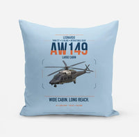 Thumbnail for Leonardo AW149 design on light blue pillow