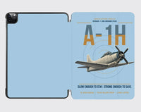 Thumbnail for A-1H Skyraider design on light blue ipad tablet case