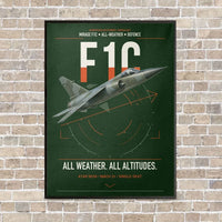 Thumbnail for Dassault Mirage F1C vertical canvas print - framed - dark green background