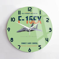 Thumbnail for F-15EX Eagle II Connect Carry Control design on light green no frame wall clock