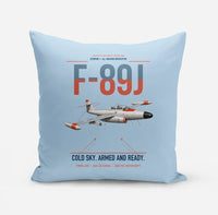 Thumbnail for F-89J Scorpion design on light blue pillow