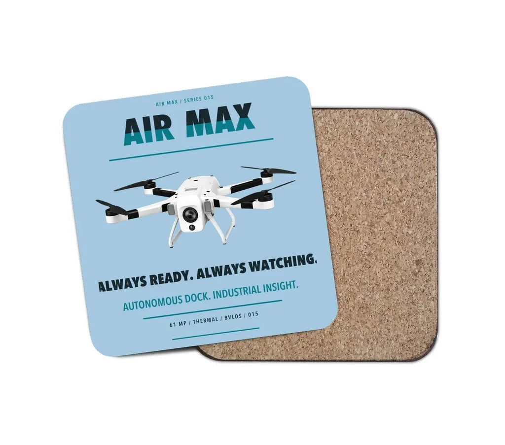Percepto Air Max design on light blue 1 piece coaster