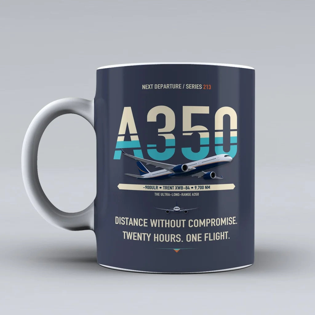 A350-900ULR Mug design on dark blue airbus