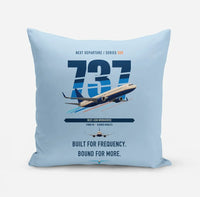 Thumbnail for Boeing 737-800 NG design on light blue pillow