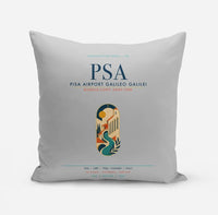 Thumbnail for Pisa Airport Galileo Galilei (PSA) design on light gray pillow
