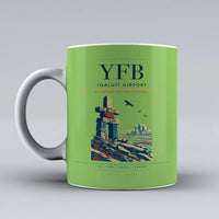 Thumbnail for Iqaluit Airport (YFB) airport code design on light green ceramic mug