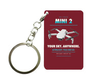 Thumbnail for DJI Mini 2 Key Chain design on dark red key chain