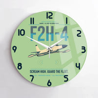 Thumbnail for F2H-4 Banshee design on light green no frame wall clock