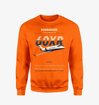 Thumbnail for Bombardier Learjet 60XR design on orange sweatshirt