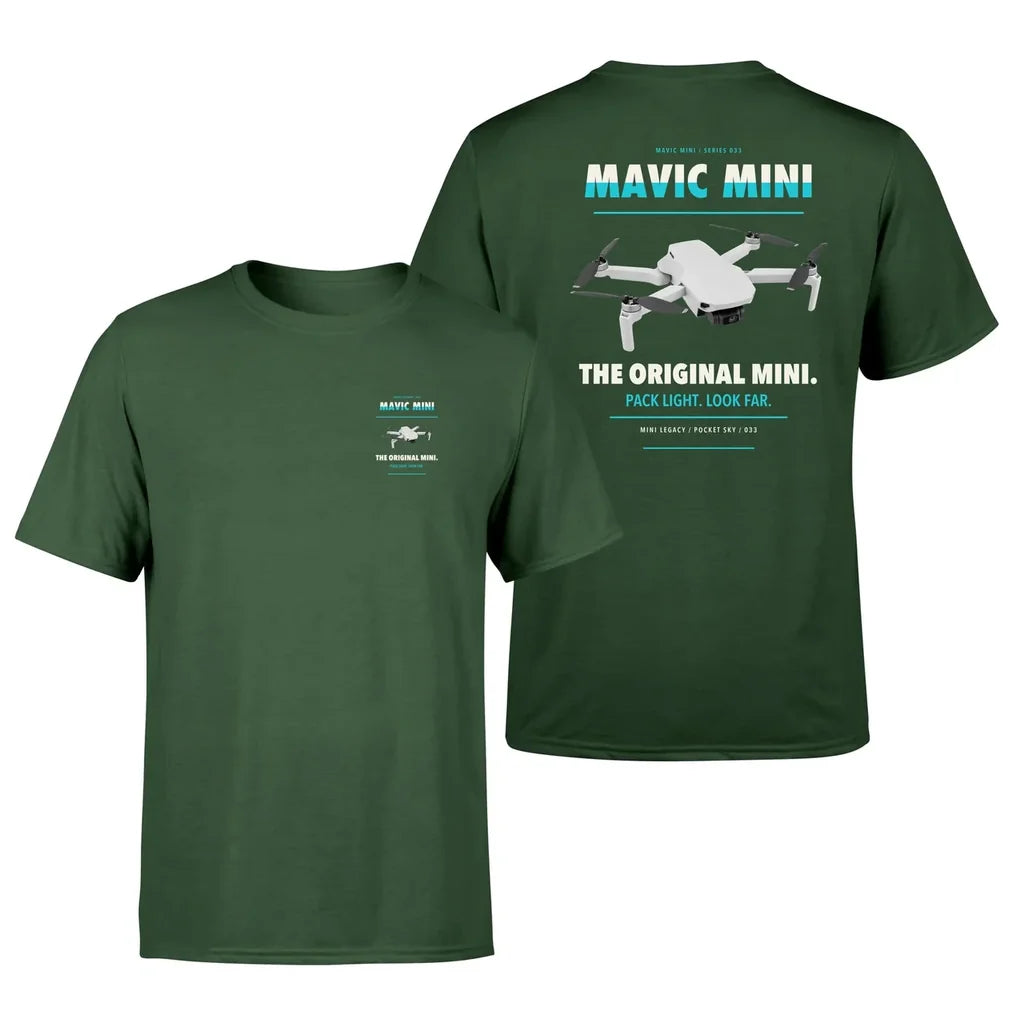DJI Mavic Mini design on dark green t shirt
