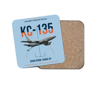Thumbnail for KC-135 STRATOTANKER design on light blue 1 piece coaster