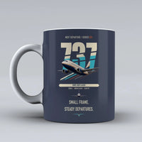 Thumbnail for Boeing 737-500 Classic double-side print on dark blue ceramic mug