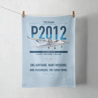 Thumbnail for Tecnam P2012 Traveller design on light blue towel
