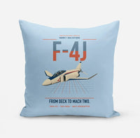 Thumbnail for F-4J Phantom II design on light blue pillow