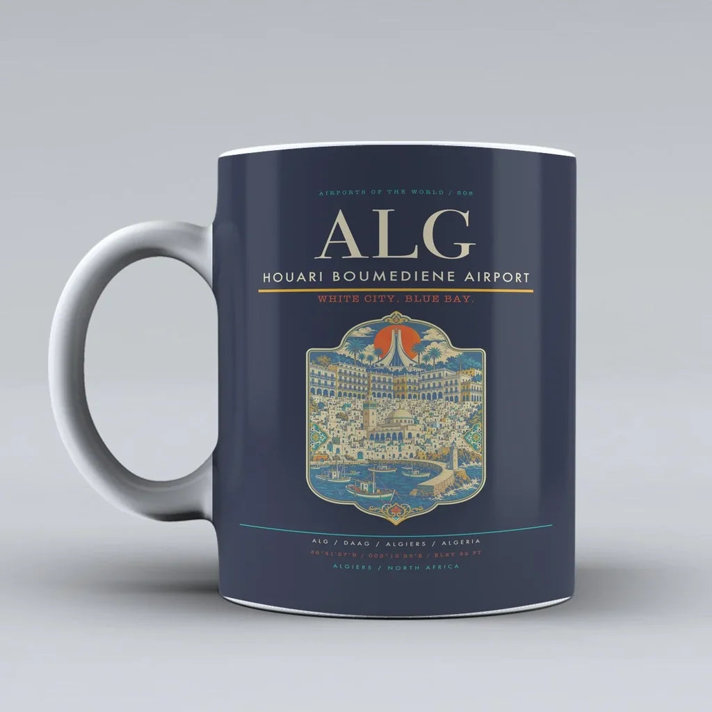 Houari Boumediene Airport ALG Mug - Dark Blue