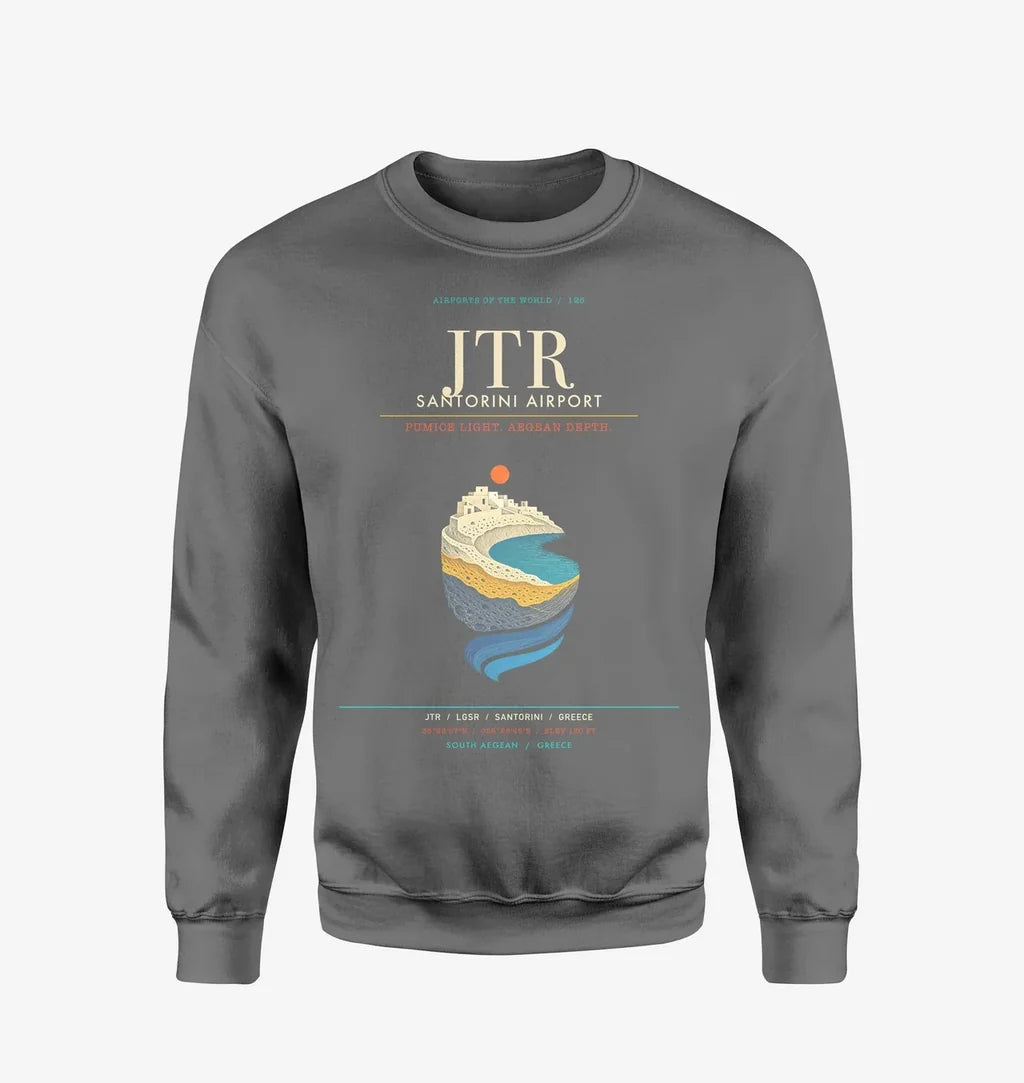 Santorini Airport JTR Sweatshirt - Gray