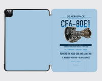 Thumbnail for CF6-80E1 design on light blue ipad tablet case