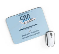 Thumbnail for Cessna Citation 500 - Citation I design on light blue rectangle mouse pad