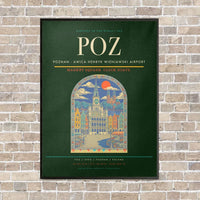 Thumbnail for Poznan - awica Henryk Wieniawski Airport POZ - Canvas Framed - Dark Green