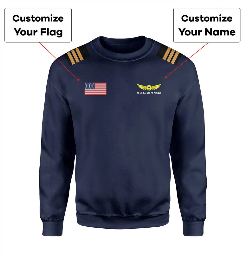 Customisable Pilot Epaulettes 3D Sweatshirt - view 5