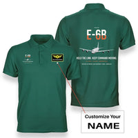 Thumbnail for E-6B Mercury design on green+name double-side polo t-shirt, double-side print