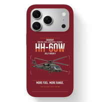 Thumbnail for Sikorsky HH-60W Jolly Green II design on dark red magsafe iphone case, for iPhone 17 Pro