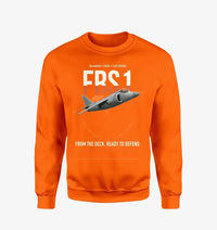 Thumbnail for British Aerospace Sea Harrier FRS.1 design on orange sweatshirt