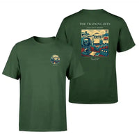 Thumbnail for VINTAGE G4126 - The Training Jets - Double-Side T-Shirt design on darkgreen double side t shirt