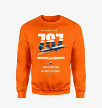 Thumbnail for Boeing 787-10 Dreamliner design on orange sweatshirt