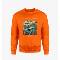 Thumbnail for VINTAGE G4007 - The First Passenger - Designed Sweatshirts design on orange