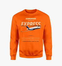 Thumbnail for Bombardier Global Express design on orange sweatshirt