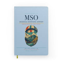 Thumbnail for Missoula Montana Airport (MSO) design on light blue notebook