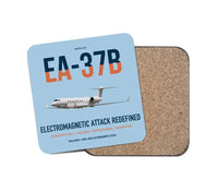 Thumbnail for EA-37B Compass Call design on light blue 1 piece coaster
