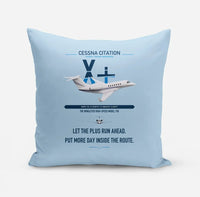 Thumbnail for Cessna Citation X+ design on light blue pillow