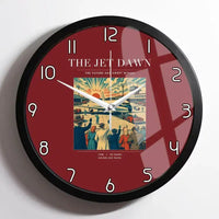 Thumbnail for VINTAGE G4113 - The Jet Dawn - Designed Wall Clocks design on darkred framed