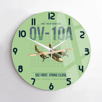 Thumbnail for OV-10A Bronco design on light green no frame wall clock