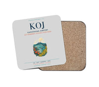 Thumbnail for Kagoshima Airport (KOJ) design on light gray 1 piece coaster