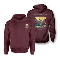 Thumbnail for VINTAGE G4338 - The Canyon Echo Run - Double-Side Hoodie design on darkred double side