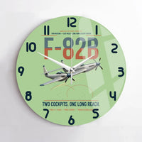 Thumbnail for F-82B Twin Mustang design on light green no frame wall clock