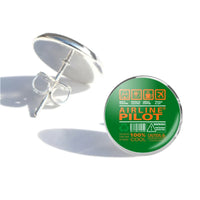 Thumbnail for Airline Pilot Label Earrings - view 5