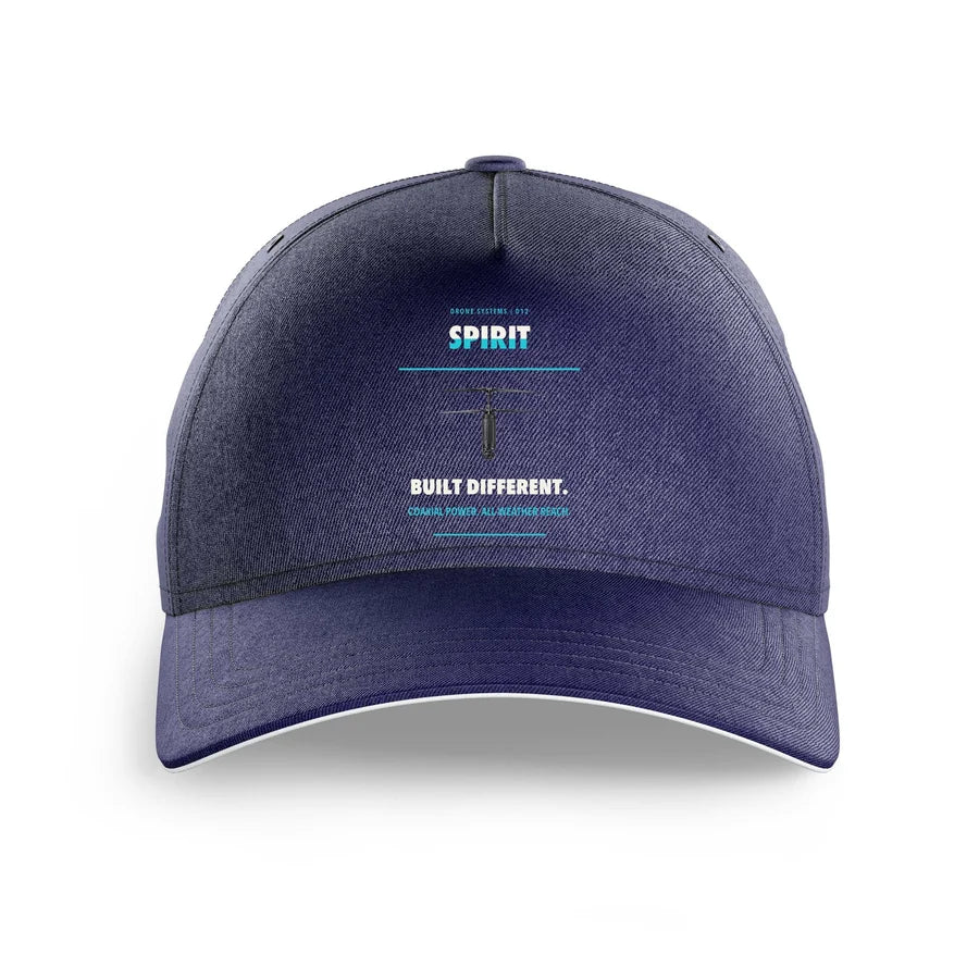 Ascent AeroSystems Spirit design on dark blue printed hat